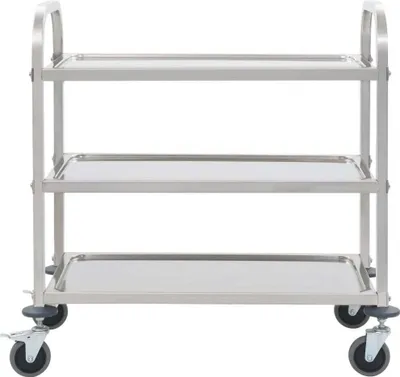 Immagine prodotto di Carrello da Cucina a 3 Livelli 96,5x55x90 cm in Acciaio Inox