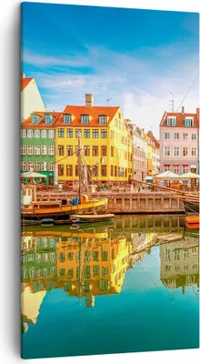 Produktbild von Bild auf Leinwand - Leinwandbild - Segelboote Wasser Architektur Hafen - 45x80cm - Wand Bild - Wanddeko - Leinwanddruck - Bilder - Kunstdruck - Leinwand bilder - Wandkunst - PA45x80-2873