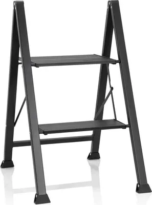 Produktbild von Famanu Klapptritt 2 Stufen - Schwarz, bis 150 kg belastbar