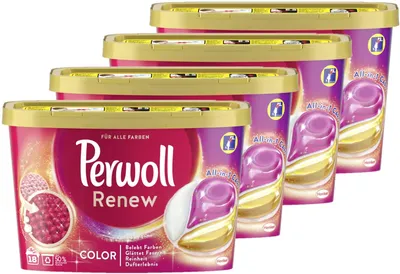 Produktbild von Perwoll Renew Caps Color 4x18 Wäschen sanft reinigend Waschmittel Wäsche