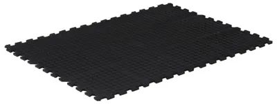 Produktbild von vidaXL Gummi-Bodenfliese Schwarz 12 mm 90x120 cm