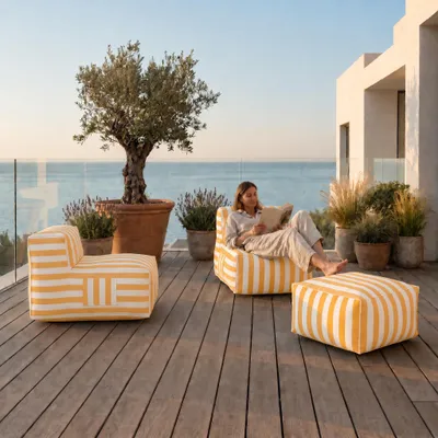 Produktbild von MUFFO Gartenlounge-Set SOFT SET 4 Gelb