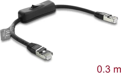 Zdjęcie produktu dla DeLOCK 81561, 0,3 m, Cat6, F/UTP (FTP), RJ-45, RJ-45, Czarny