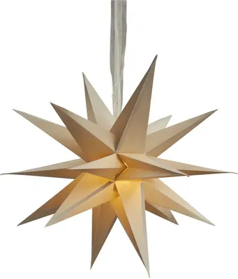 Produktbild von 3D Stern ,December' aus Papier, 18 Zacken, braun, Ø 45cm