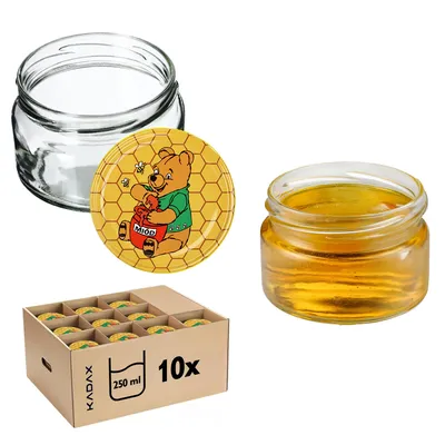 Immagine prodotto di Vasetti KADAX da 250 ml, vasetti per marmellata con coperchio, vasetti ermetici da regalare
