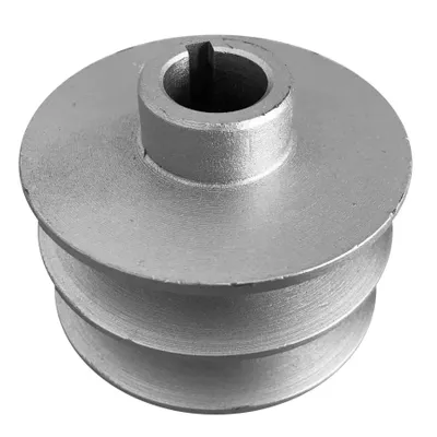 Image de Grünwelt GW-DP19 poulie à double gorge Ø76 mm pour arbre de 19 mm