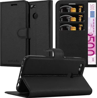 Immagine prodotto di Cadorabo cover per Huawei NOVA 2 cover protettiva in nero custodia per cellulare cover chiusura magnetica