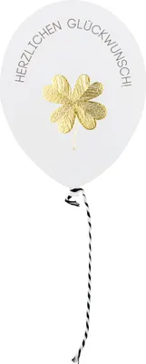 Produktbild von Wunschballon Karte "Herzlichen Glückwunsch"