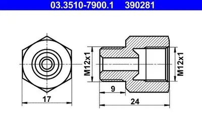 Produktbild von ATE Bremsleitungsadapter x 03.3510-7900.1