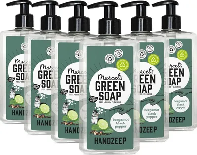 Produktbild von MARCEL'S GREEN SOAP Handseife Bergamotte & Schwarzer Pfeffer 500ml x 6 Multipack