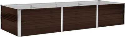 Zdjęcie produktu dla vidaXL Podwyższone łóżko ogrodowe brązowe 240 x 80 x 45 cm Stal ocynkowana