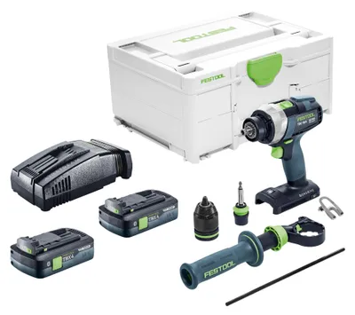 Immagine prodotto di Trapano avvitatore a batteria Festool TDC 18/4-Basic 18 V 75 Nm Brushless + 2 batterie da 4,0 Ah + caricabatterie rapido + Systainer