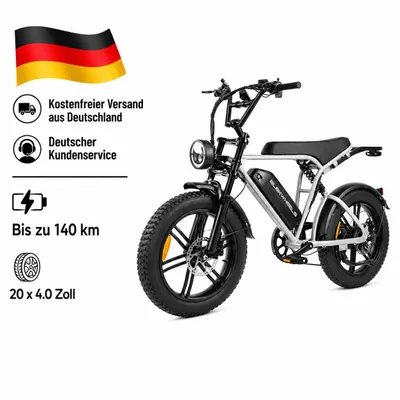 Produktbild von PIXAR E6 3.0 Fat E-Bike 20 Zoll, 48V 15Ah Akku, bis 140 km Reichweite, Shimano 7-Gang, Vollfederung