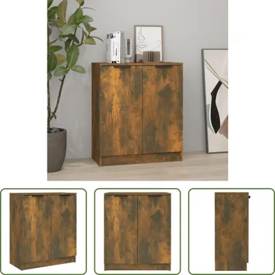 Produktbild von The Living Store Sideboard Räuchereiche 60x30x70 cm Holzwerkstoff