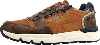 Image de Mustang : Chaussures pour hommes, lacets, style sportif, couleur marron, pour le quotidien