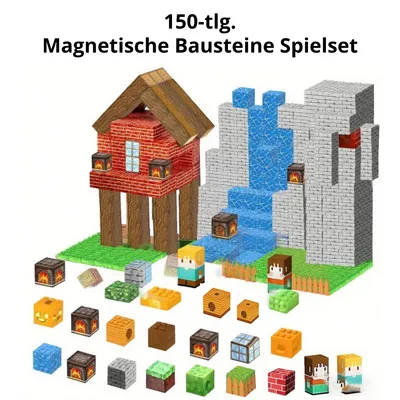 Produktbild von 150-tlg. Magnetische Bausteine Spielset - Montessori STEM Spielzeug für Kinder