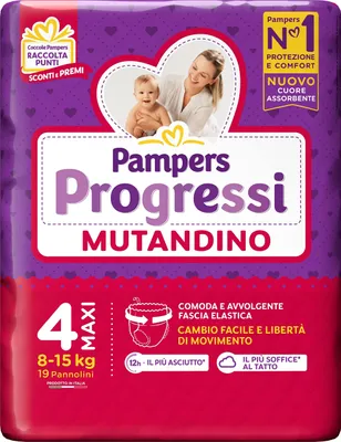 Produktbild von Pampers Progressi Maxi-Höschen, Größe 4 (8-15 kg), 19 Windeln