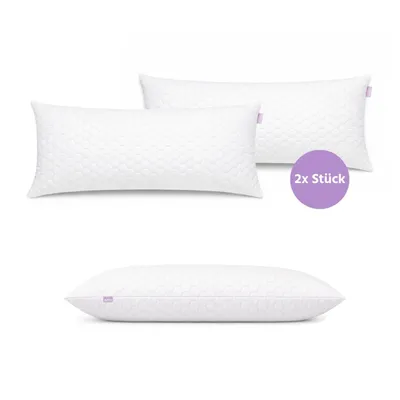 Produktbild von 2er set Microfaser Kopfkissen 40 x 80 cm | Allergiker geeignet