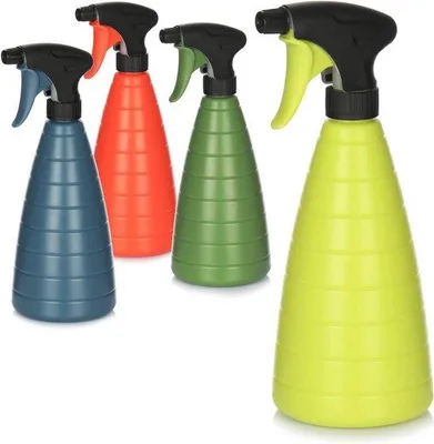 Image de 4 vaporisateurs pour fleurs, filetage 28/400, bleu/vert/olive/gris, lot de 4
