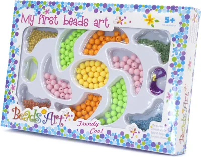 Produktbild von Buntes Perlen Bastelset Kinder - Kreatives Schmuck Set Armbänder Selber Machen DIY