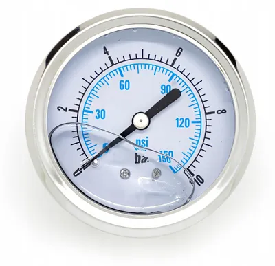 Produktbild von Manometer mit Glycerinfüllung 60mm 0-10 bar Edelstahl