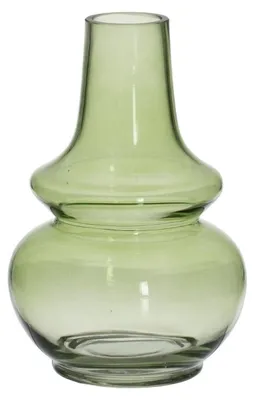 Obrázok produktu pre Zelená sklenená váza - 13 x 13 x 19 cm