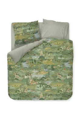 Produktbild von Pip Studio Toscana Bettwäsche-Garnitur Farbe Green Größe 200x200+2x80x80