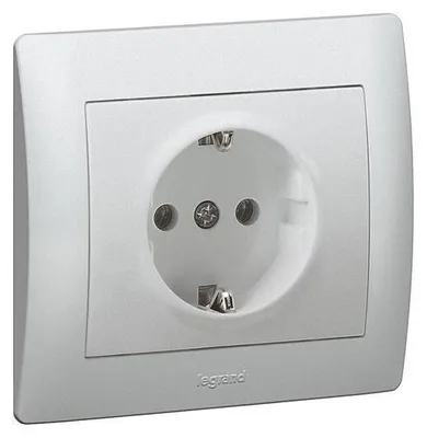 Produktbild von Legrand 771362 Steckdose (SL) Galea soft Aluminium