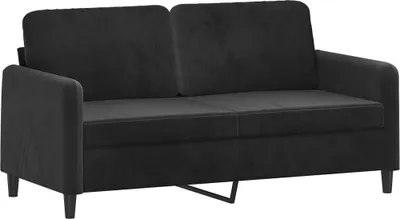Produktbild von vidaXL 2-Sitzer-Sofa Schwarz 140 cm Samt