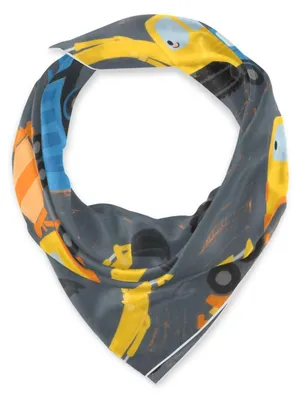 Productafbeelding van Cartoon Gele en Blauwe Truck Zijde Sjaal 90 cm voor Dames