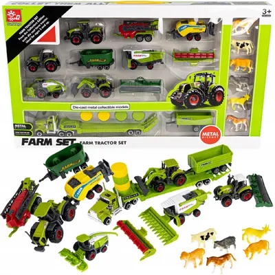 Zdjęcie produktu dla Duży Zestaw Pojazdów Rolniczych Traktor Ciągnik