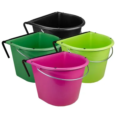 Produktbild von Futtertrog 15 l mit Einhängehaken und Henkel Grün