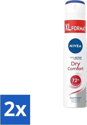 Image de Nivea - Déodorant Spray - Dry Comfort - Protection active de la peau - 250 ml - Pack avantage - 2 pièces