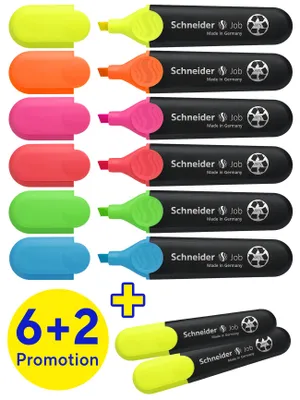 Productafbeelding van Schneider 115068 Schneider Job Textmarker farbsortiert, 6 St.