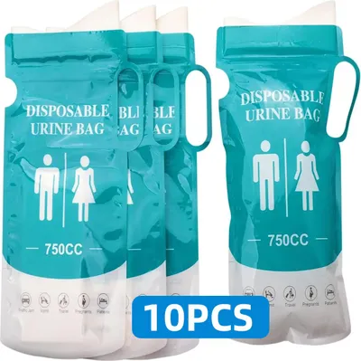 Produktbild von Outdoor Urinbeutel Set, 10 Stück, 750ml, Auto Notfall, Schnell absorbierend, Auslaufsicher