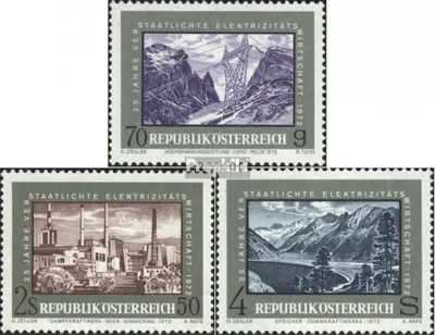 Produktbild von Briefmarken Österreich 1972 Mi 1389-1391 (kompl.Ausg.) postfrisch Elektrizitätswerk
