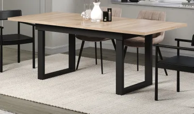 Produktbild von Esstisch "Syncro" Eiche Sonoma, ausziehbar 160-200 cm, Metallgestell und Synchronauszug