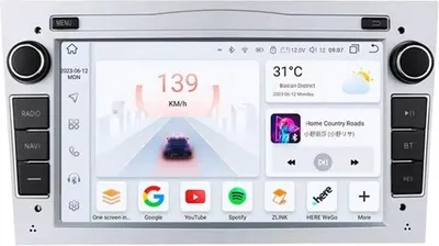 Immagine prodotto di Autoradio con Bluetooth e CarPlay – per Opel/Vauxhall (Astra H/J, Vectra, Antara, Zafira, Corsa C/D, Vivaro, Meriva, Veda) – compatibile con Apple e Android – impianto stereo – sistema di navigazione – 4G 32G