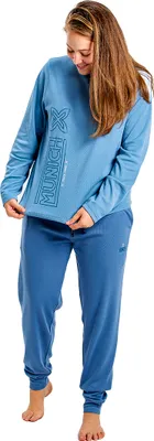 Imagen del producto de Pijama de invierno para mujer Munich MU4, con mangas largas y cuello redondo