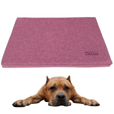 Produktbild von Hundematte DOTTY L 90x65 cm Rosa / Pink – komfortables Schaumstoff-Hundebett für Hundebox & Kofferraum, wasserabweisend, robust & leicht zu reinigen