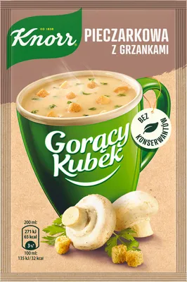 Obrázek produktu pro Knorr krémová houbová polévka s krutony 15 g