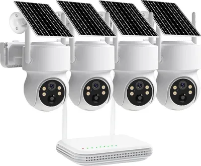 Obrázek produktu pro Dohledový kamerový systém, 4 kamery, solární nabíjení, 4 kamery 8ch NVR, žádné