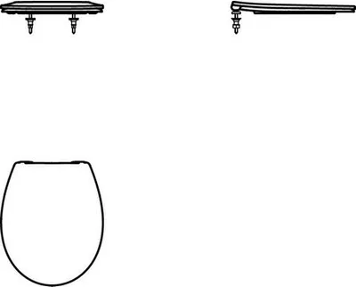 A diagram of a toilet seat and its components.