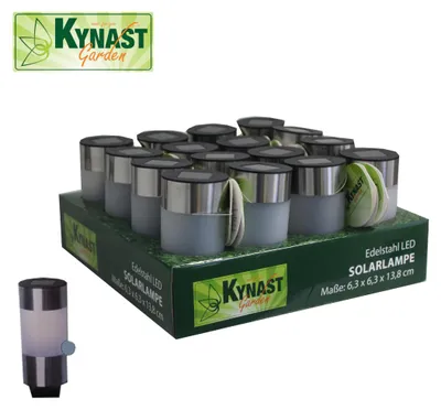Obrázek produktu pro Kynast Zahradní solární lampa z nerezové oceli a plastu Výška 23 cm 1 kus