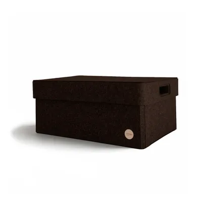 Produktbild von Aufbewahrungsbox CLASSIC Filz 32 x 24 x 20 cm mit Deckel in dunkelbraun meliert
