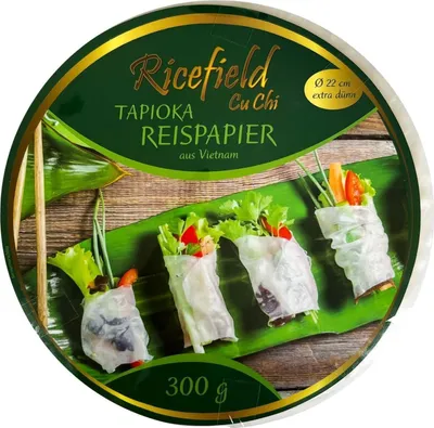 Produktbild von RICEFIELD Tapioka-Reispapier  rund 22cm 300g