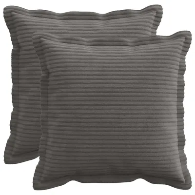 Immagine prodotto di vidaXL, 2 federe per cuscini, HOUTEN, grigio scuro, 30 x 30 cm, corda