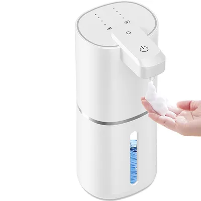 Produktbild von 380ml Automatischer Schaumseifenspender,4 Stufen, berührungslos, USB aufladbar, Wand/Tisch