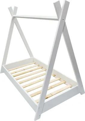 Produktbild von Hausbett 2 in 1 Zelt 160x80cm weiß