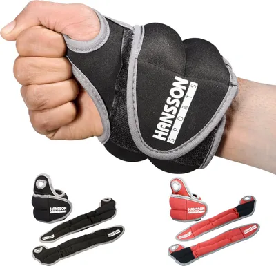Produktbild von Gewichtsmanchetten für Handgelenke - Schwarz 2x2,0kg für effektives Training